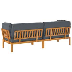Set pohovek s polštářem 2 pcs Antracit Masivní akátové dřevo - obrázek 10