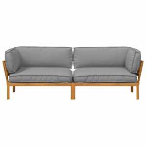 Set pohovek s polštářem 2 pcs Šedá Masivní akátové dřevo - obrázek 8