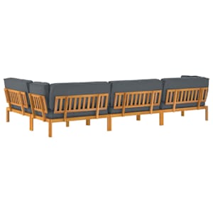 Set pohovek s polštářem 5 pcs Antracit Masivní akátové dřevo - obrázek 12