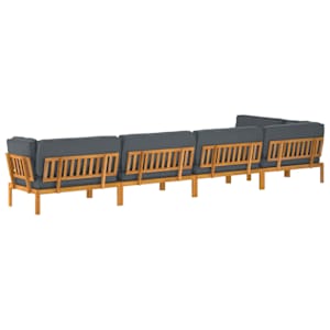 Set pohovek s polštářem 6 pcs Antracit Masivní akátové dřevo - obrázek 12