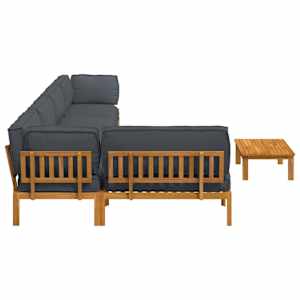 Set pohovek s polštářem 6 pcs Antracit Masivní akátové dřevo - obrázek 11