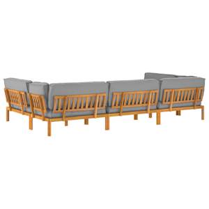 Set pohovek s polštářem 6 pcs Šedá Masivní akátové dřevo - obrázek 12