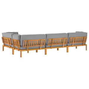 Set pohovek s polštářem 5 pcs Šedá Masivní akátové dřevo - obrázek 12