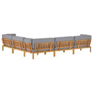 Set pohovek s polštářem 6 pcs Šedá Masivní akátové dřevo - obrázek 12