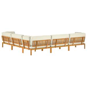 Set pohovek s polštářem 6 pcs Krémová Masivní akátové dřevo - obrázek 12