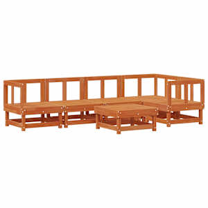 Zahradní lounge set 6 pcs Voskově Hnědá Masivní borovice - obrázek 3