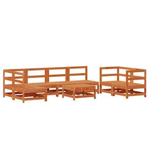 Zahradní lounge set 8 pcs Voskově Hnědá Masivní borovice - obrázek 2
