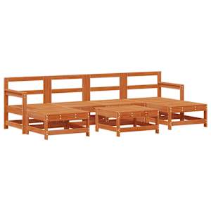 Zahradní lounge set 7 pcs Voskově Hnědá Masivní borovice - obrázek 3