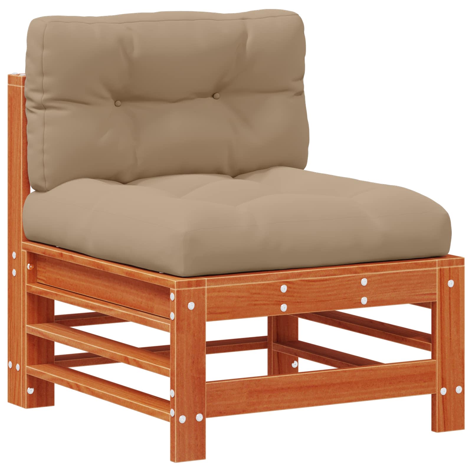 Tuin loungeset 3 pcs Wasbruin Massief grenenhout image 5