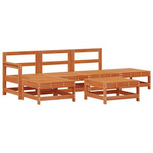 Zahradní lounge set 6 pcs Voskově Hnědá Masivní borovice - obrázek 2