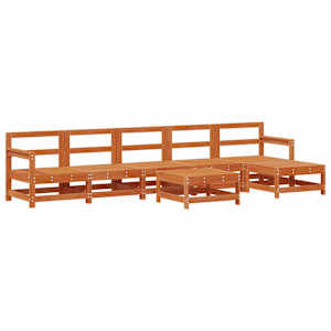Zahradní lounge set 7 pcs Voskově Hnědá Masivní borovice - obrázek 3