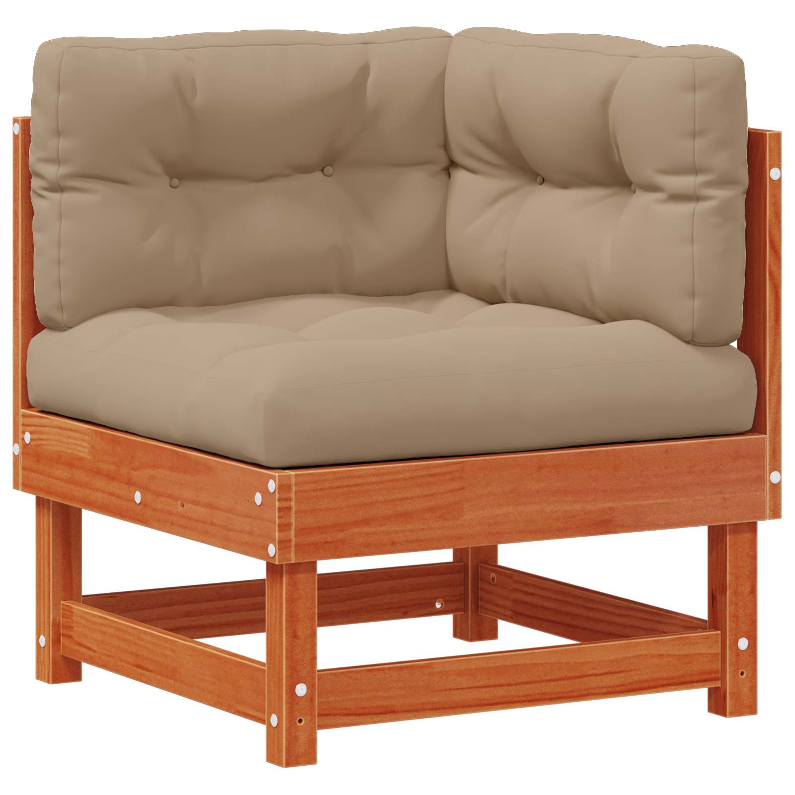 Tuin loungeset 33 pcs Wax Bruin en Taupe Massief grenenhout image 4