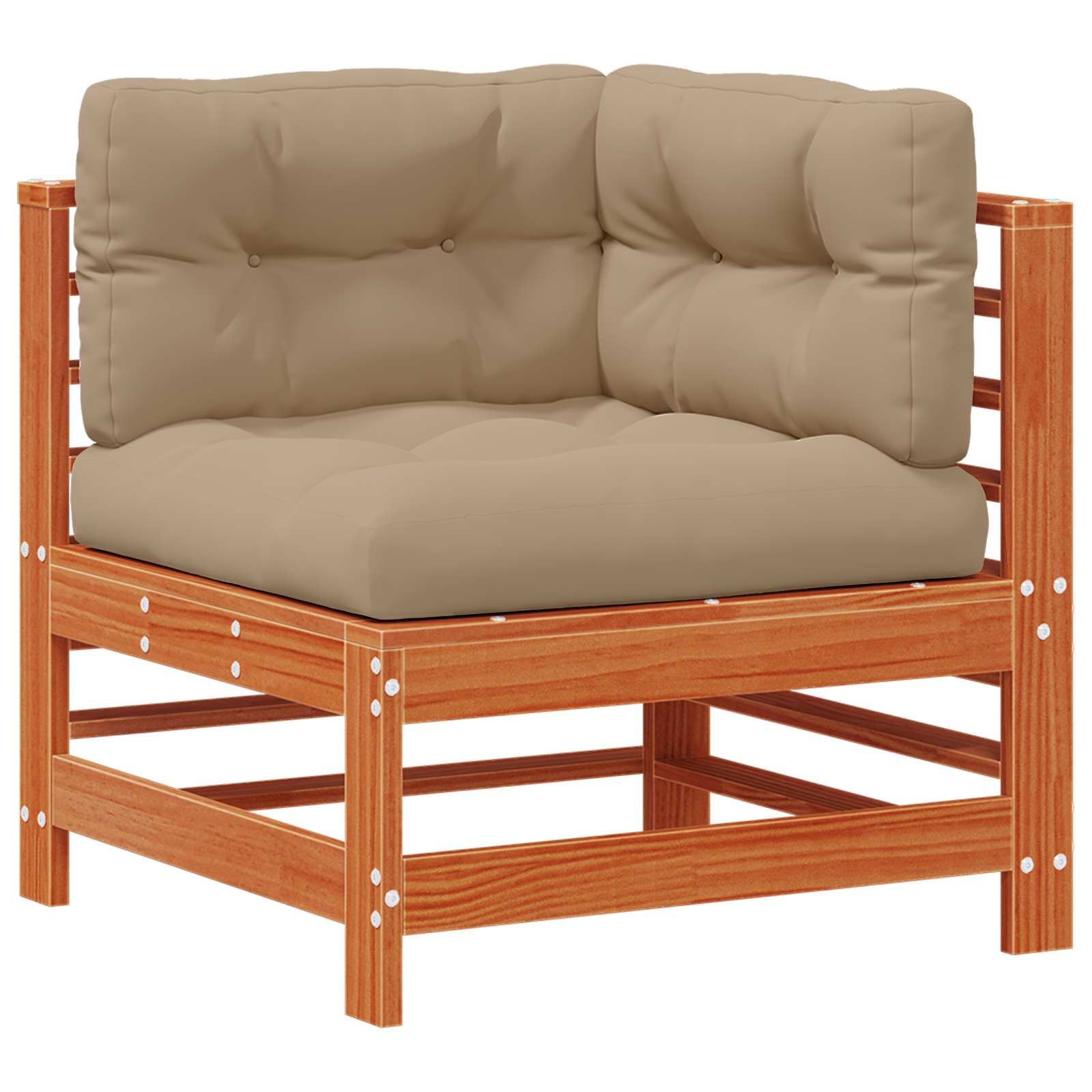 Tuin loungeset 6 pcs Wasbruin Massief grenenhout image 5