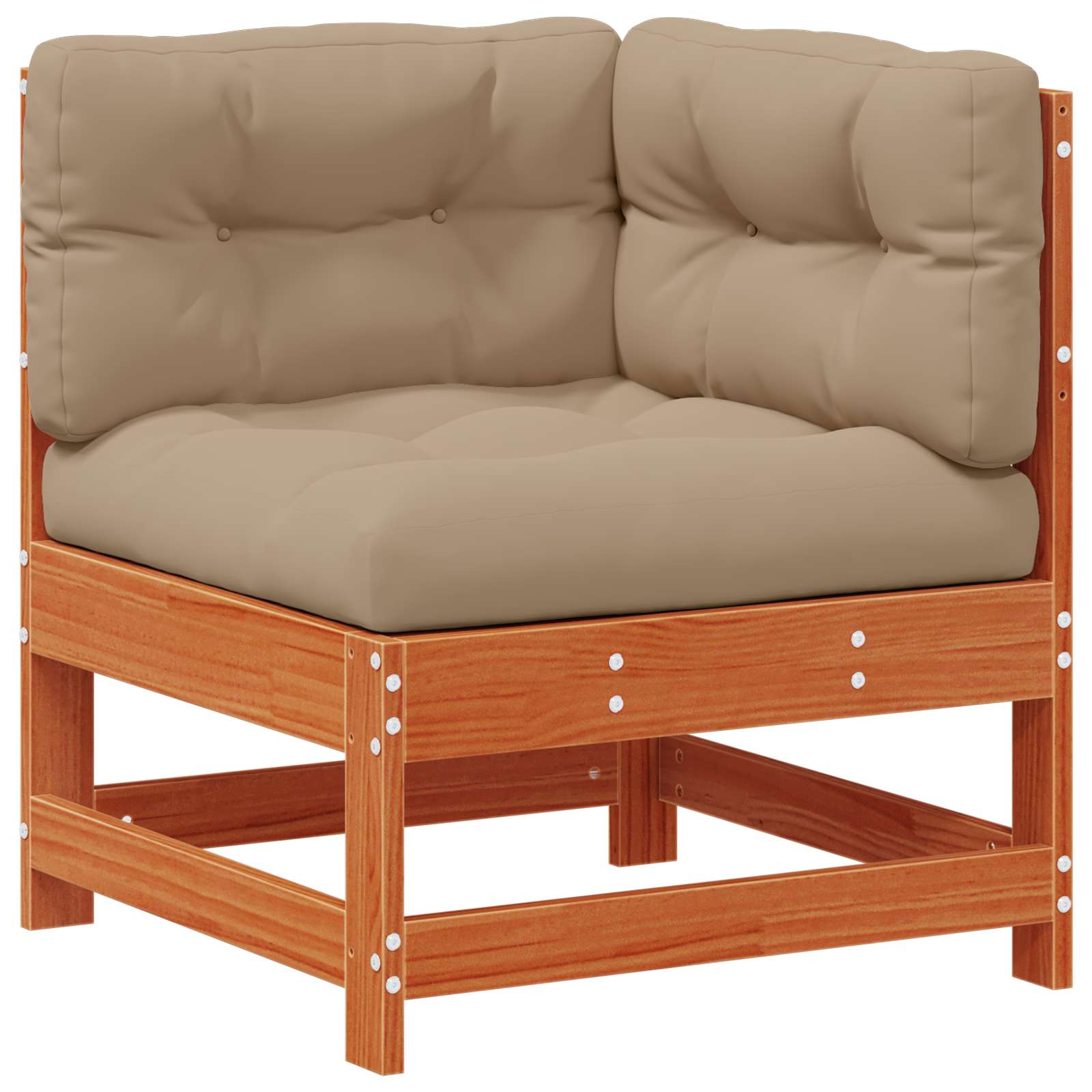 Tuin loungeset 4 pcs Wasbruin Massief grenenhout image 4