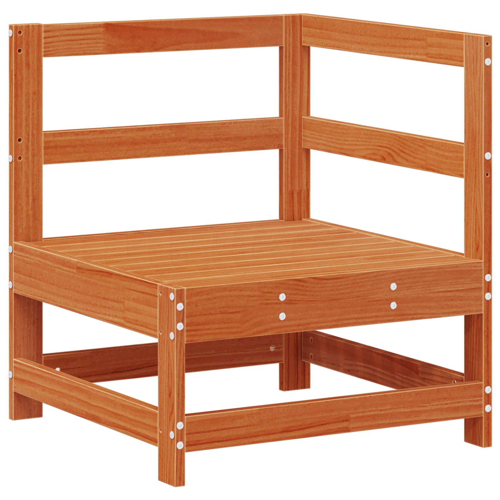 Pihan oleskeluryhmä 7 pcs Vahansävyinen Ruskea Massiivimänty - Image 3