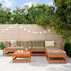 Zahradní lounge set 7 pcs Voskově Hnědá Masivní borovice