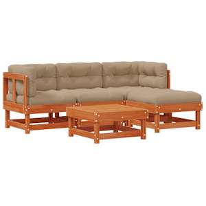 Zahradní lounge set 15 pcs Voskově Hnědá Masivní borovice - obrázek 2