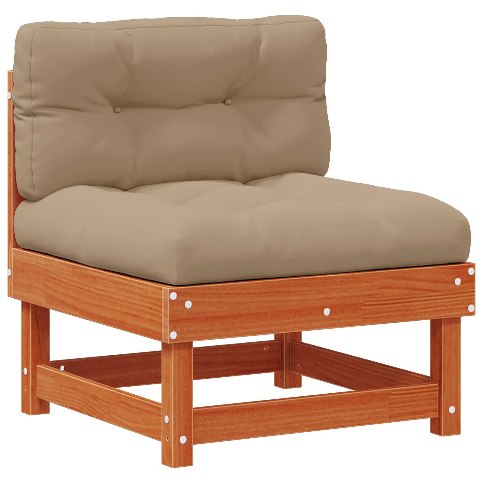 Tuin loungeset 15 pcs Wax Bruin en Taupe Massief grenenhout image 5