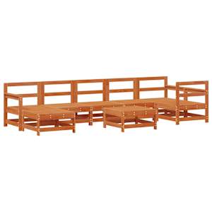 Zahradní lounge set 8 pcs Voskově Hnědá Masivní borovice - obrázek 2