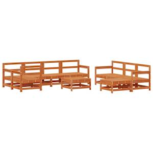 Zahradní lounge set 10 pcs Vosk hnědá borovice - obrázek 3