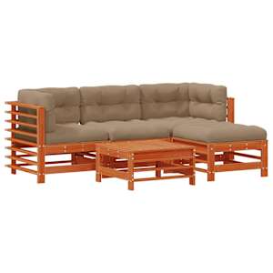 Zahradní lounge set 5 pcs Voskově Hnědá Masivní borovice - obrázek 2