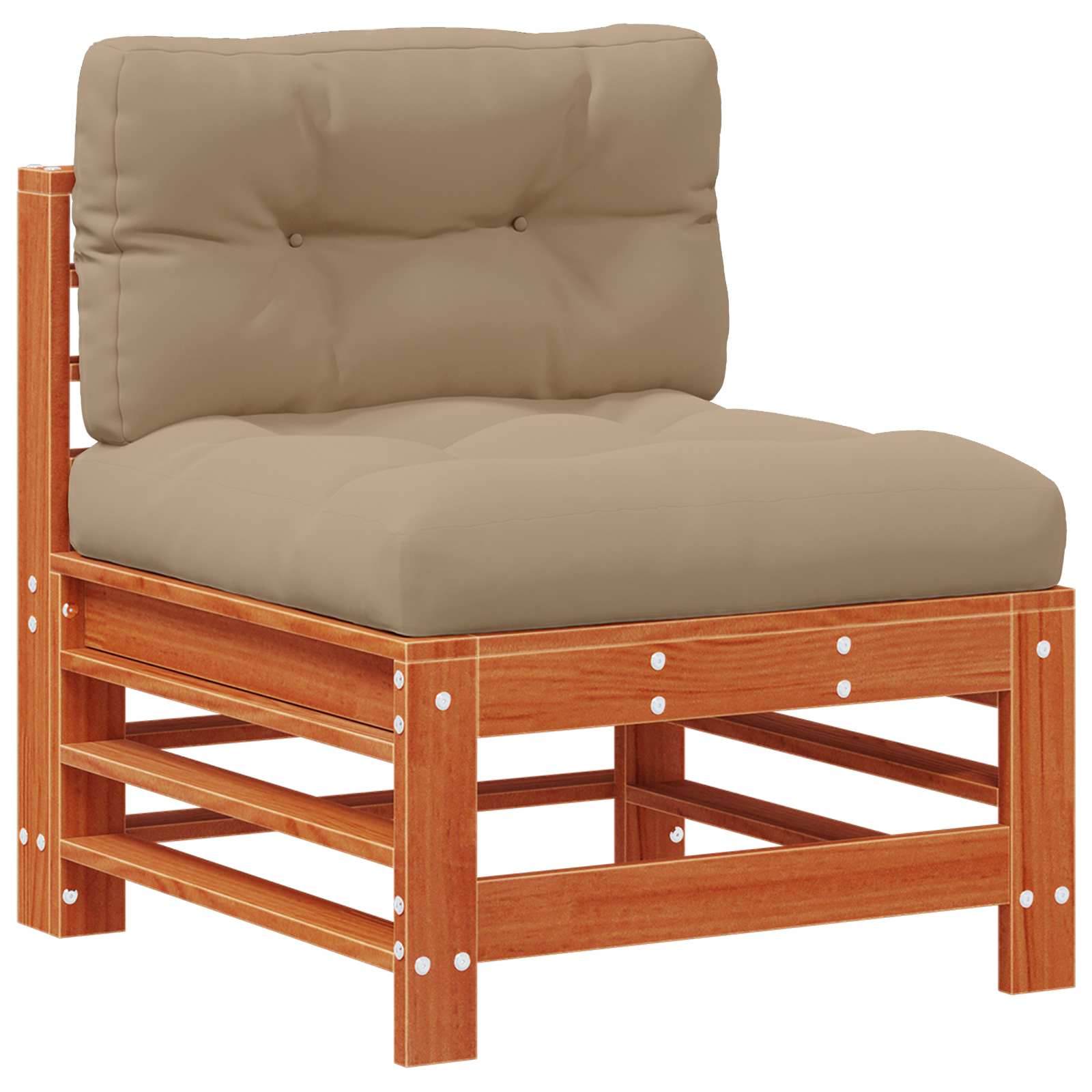 Tuin loungeset 5 pcs Wasbruin Massief grenenhout image 5