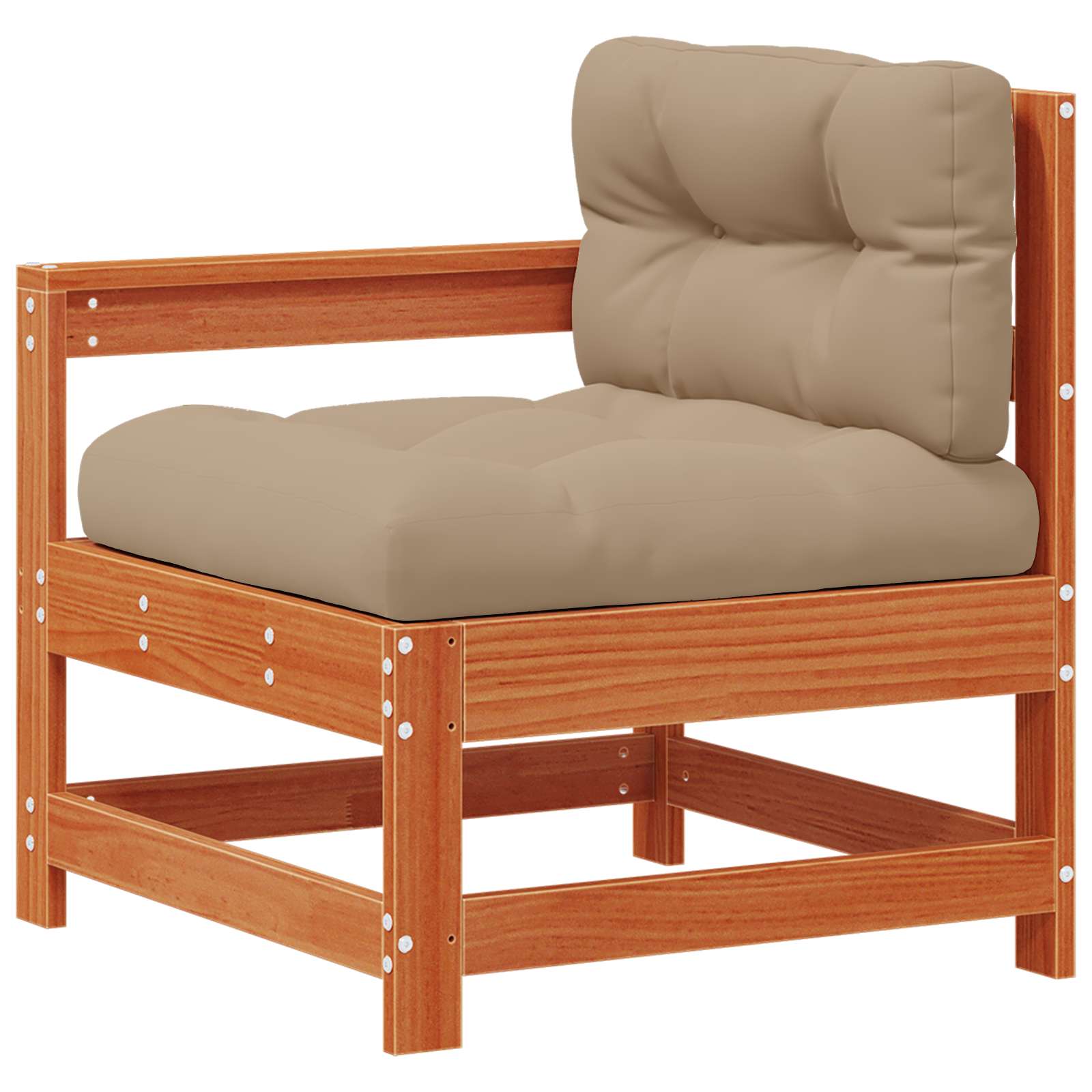 Tuin loungeset 5 pcs Wax Bruin en Taupe Massief grenenhout image 4