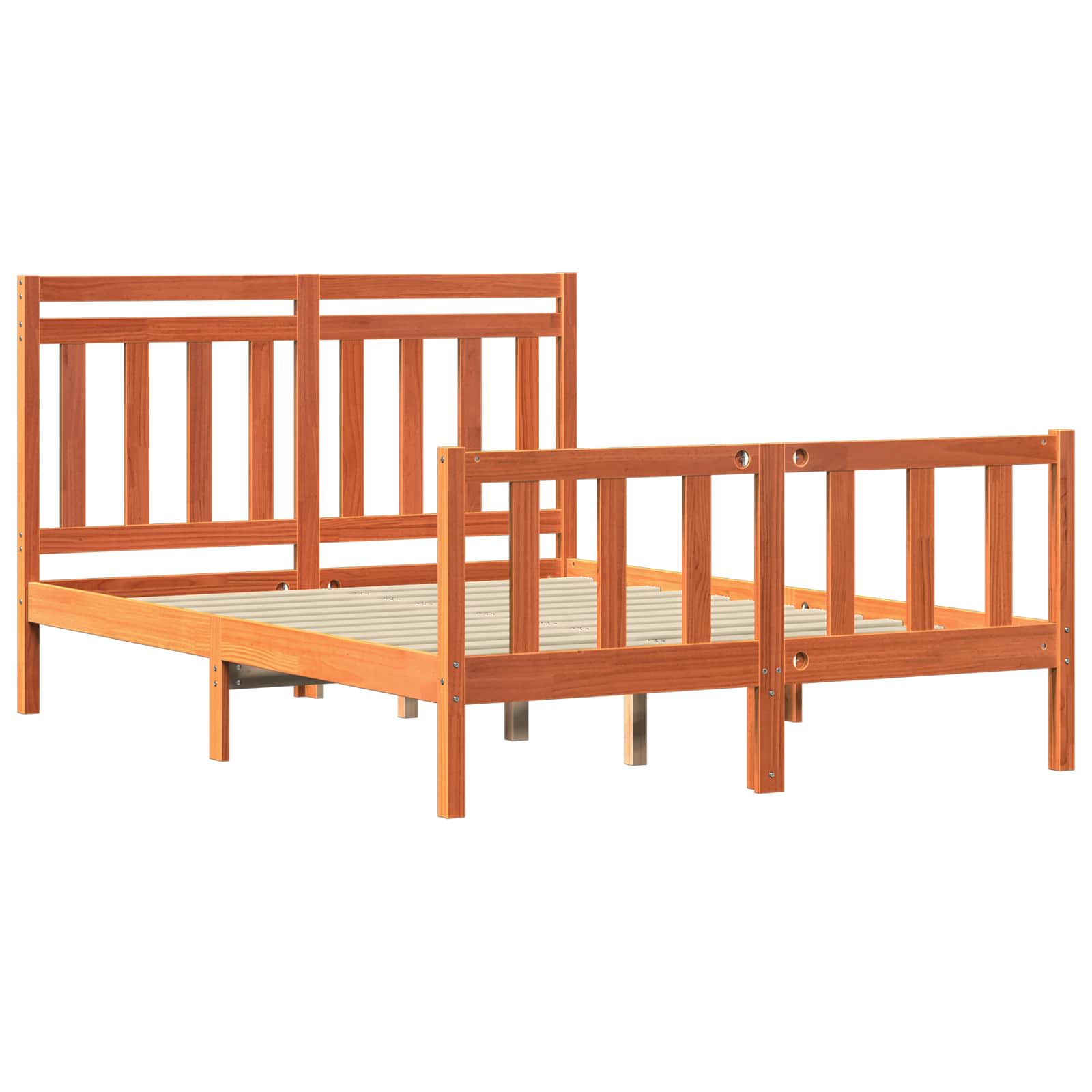 Bedframe 2 pcs Wasbruin 150 x 200 cm Massief grenenhout image 3