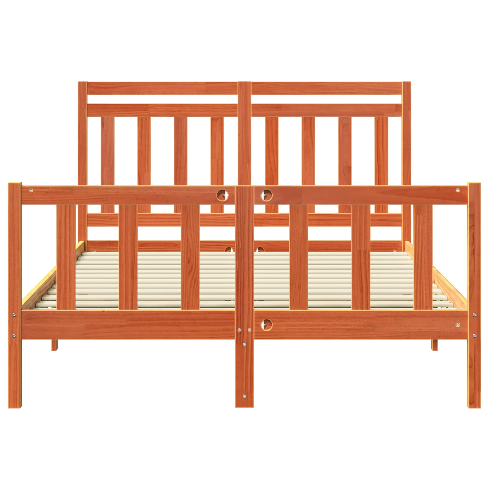 Bedframe 2 pcs Wasbruin 150 x 200 cm Massief grenenhout image 4