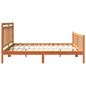 Rám postele s čelo 2 pcs Voskově hnědá 205,5 x 185,5 x 100 cm - obrázek 5