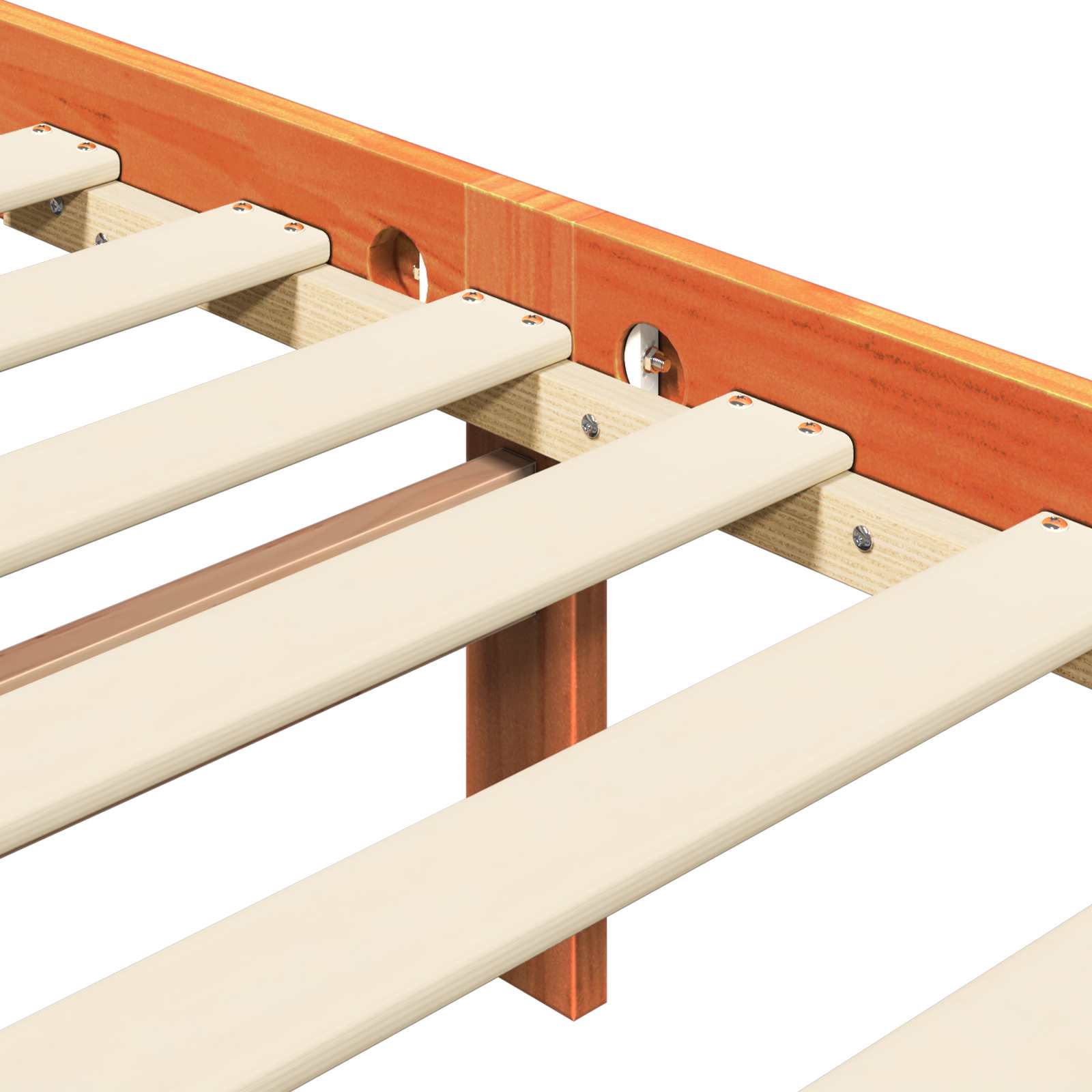 Bedframe 2 pcs Wasbruin 160 x 200 cm Massief grenenhout image 7