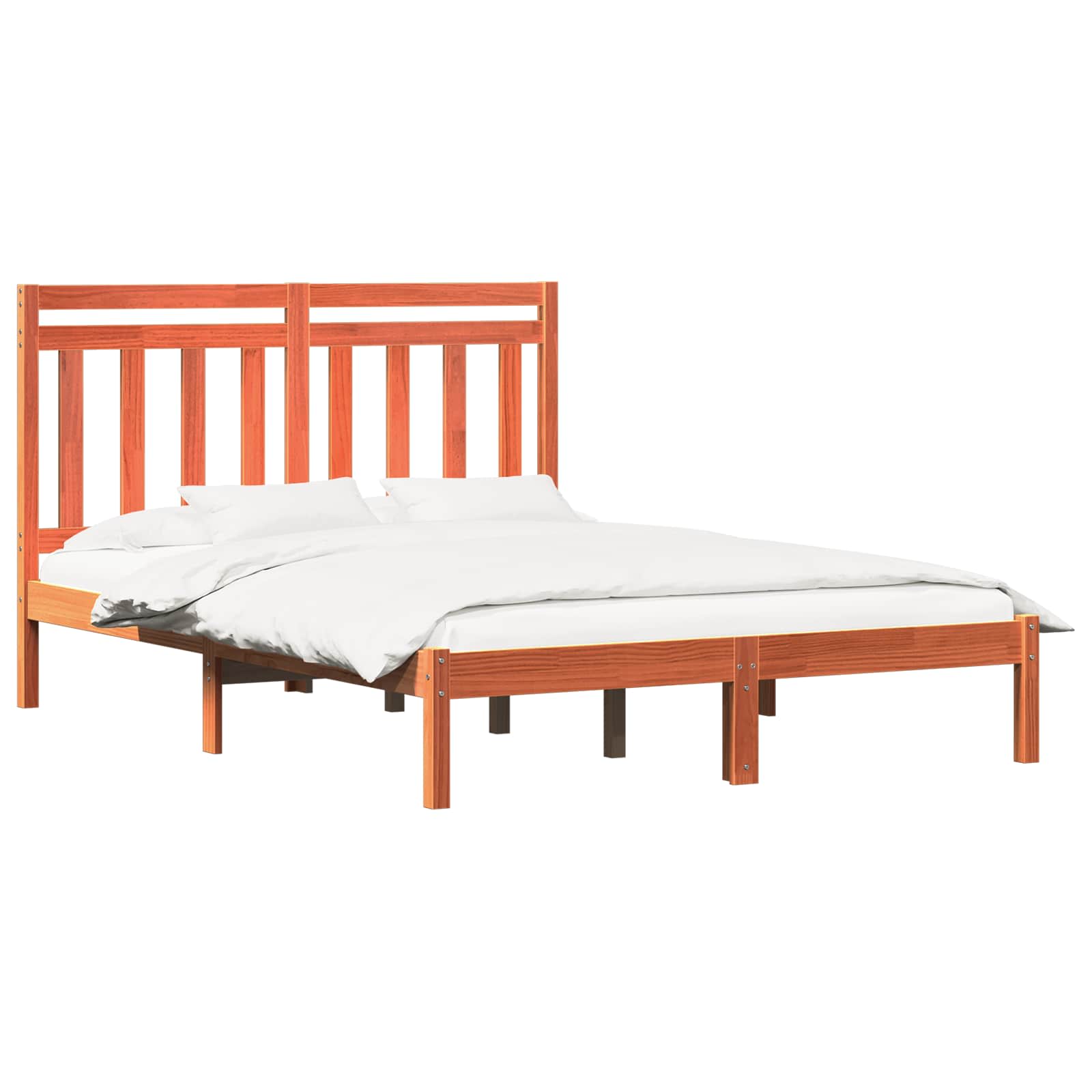 Bedframe 2 pcs Wasbruin 150 x 200 cm Massief grenenhout image 2