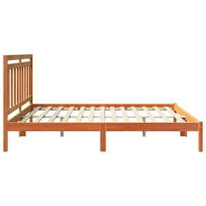 Rám postele s čelo Voskově hnědá 205,5 x 185,5 x 100 cm - obrázek 5