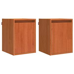 Nástěnná skříňka Nástěnný 2 pcs Voskově hnědá 30 x 30 x 40 cm - obrázek 2