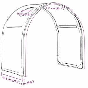 Tunel postele 2 pcs Černá 211 x 52,5 x 2 cm Polyester - obrázek 10