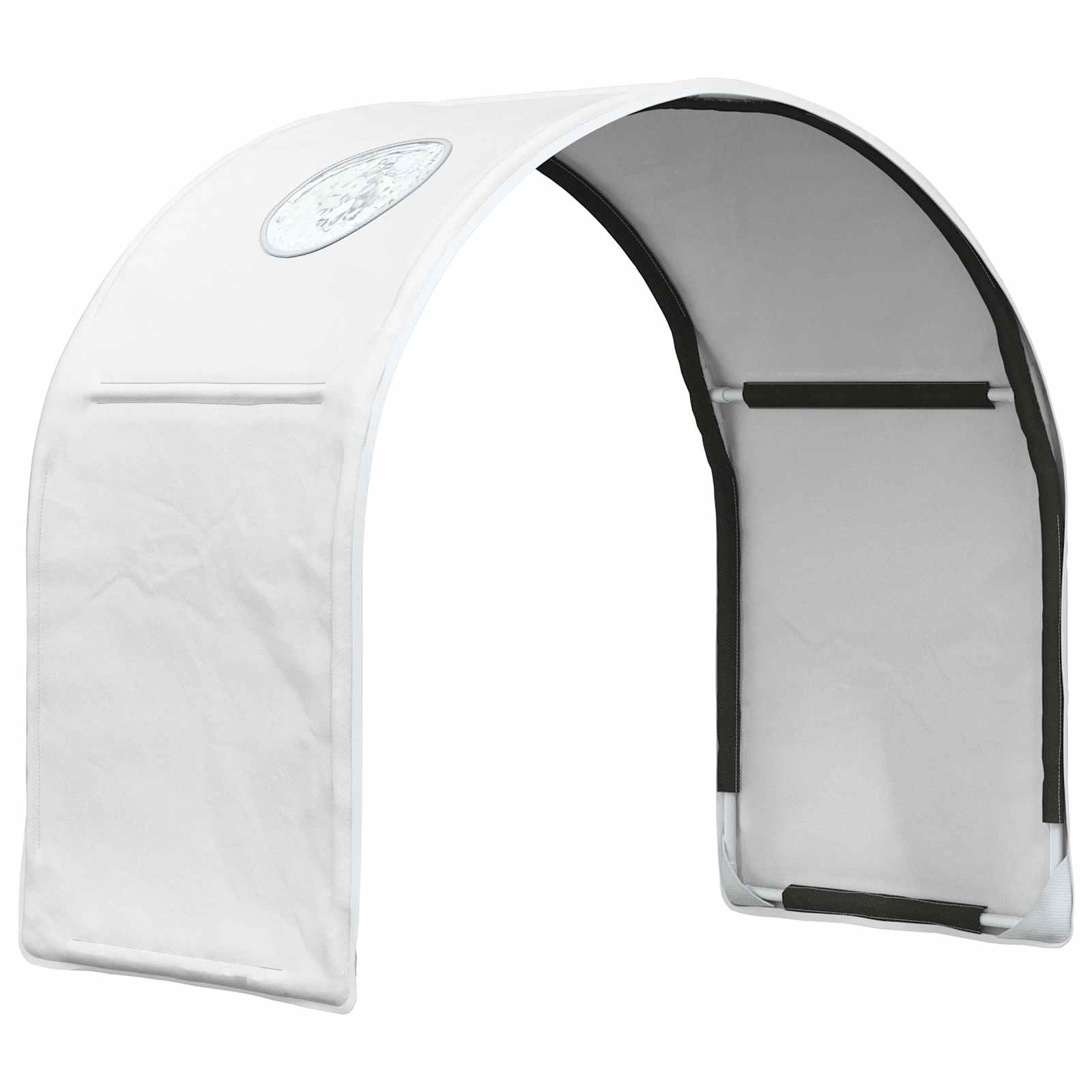 vidaXL Tunel pentru Pat 2 pcs Alb 211 x 52,5 x 2 cm Poliester
