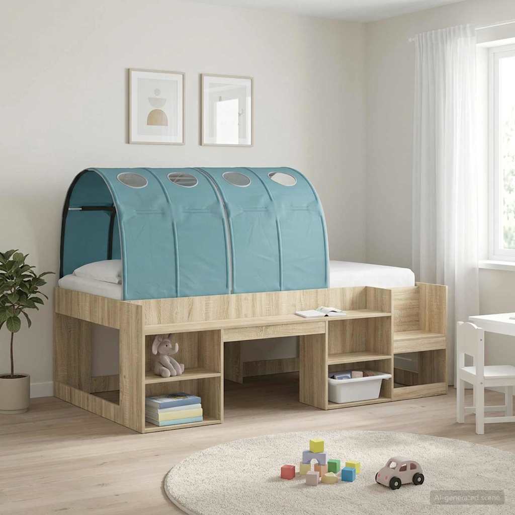 Tunel postele 2 pcs Světle modrá 211 x 67.5 x 2 cm Polyester - obrázek 4