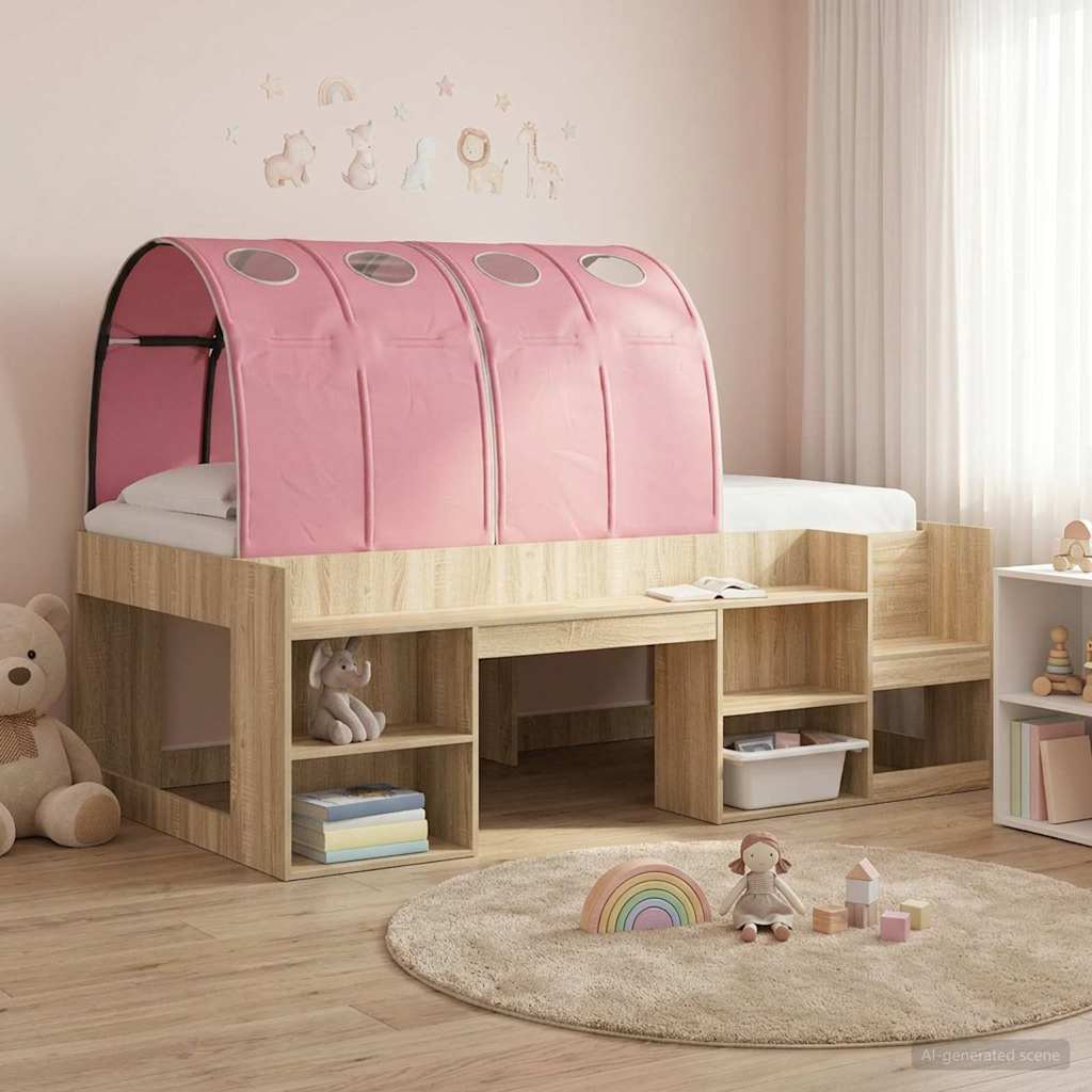 vidaXL Seng Tunnell 2 stk. Rosa Polyester