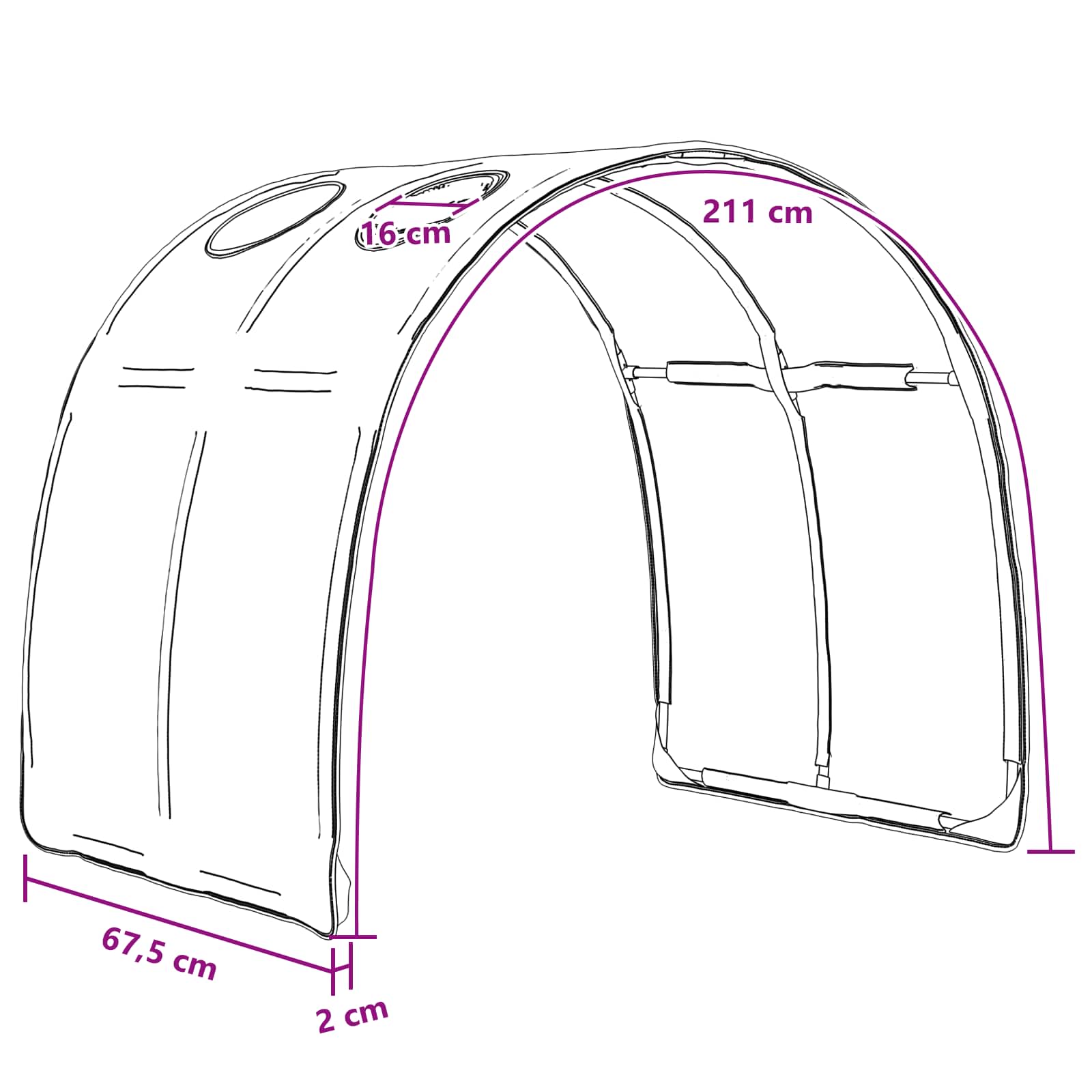 Tunel postele 2 pcs Červená 211 x 67.5 x 2 cm Polyester - obrázek 12