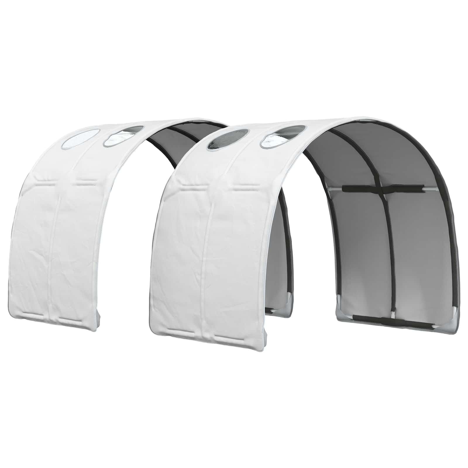 Tunel postele 2 pcs Bílá 211 x 67.5 x 2 cm Polyester - obrázek 2