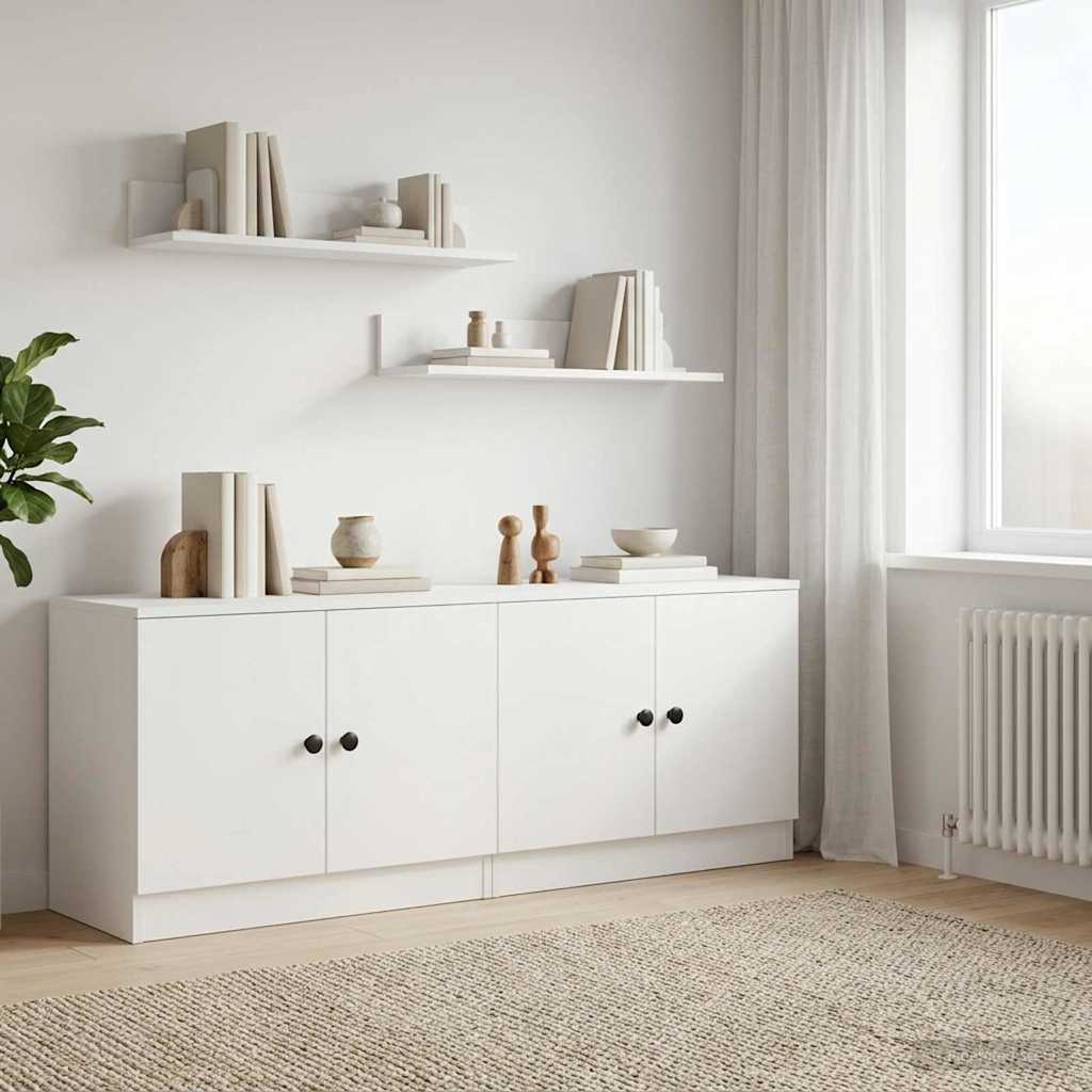 Zásuvka pod postel 2 pcs Bílá 66 x 35 x 48 cm Dřevěný materiál
