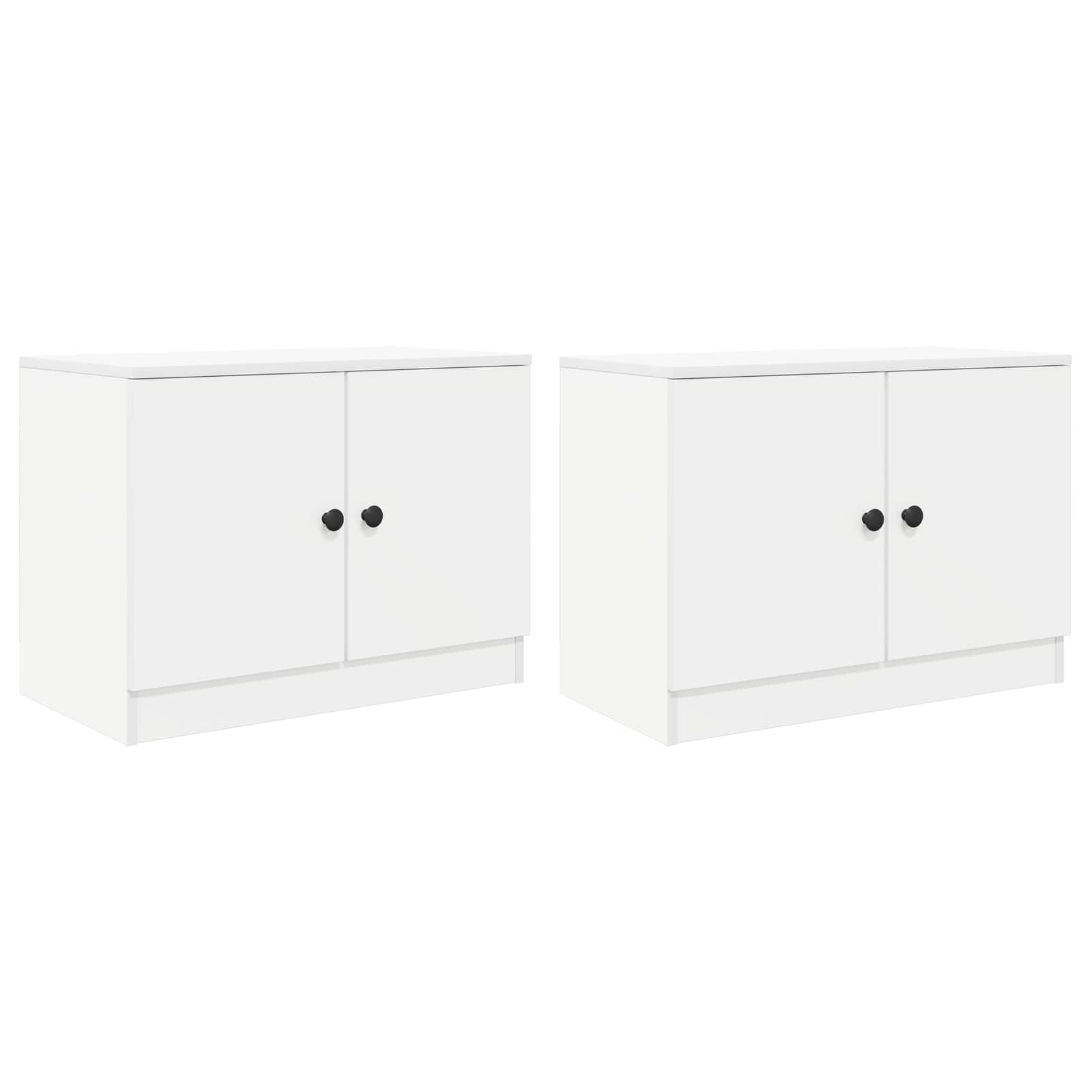 Zásuvka pod postel 2 pcs Bílá 66 x 35 x 48 cm Dřevěný materiál - obrázek 3