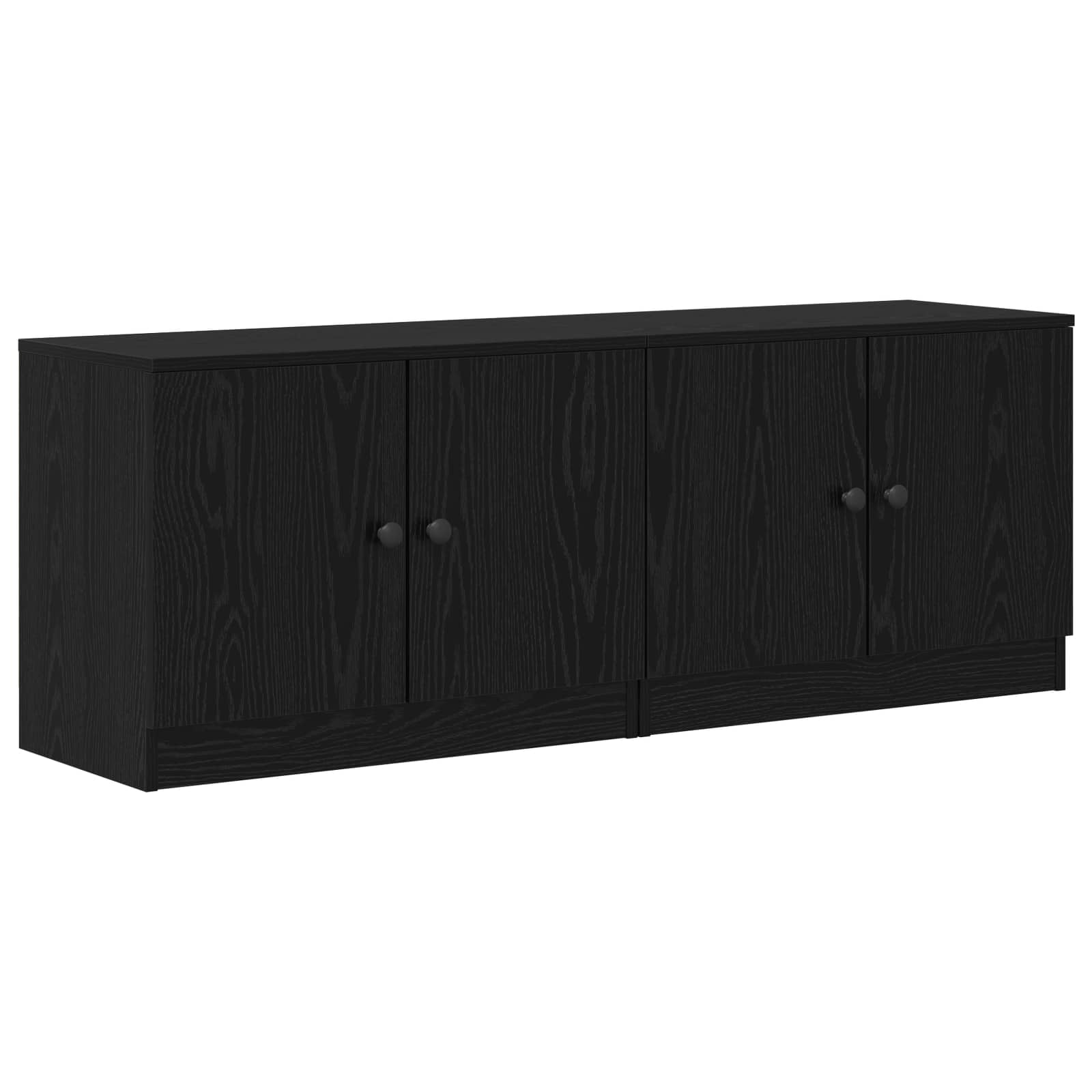 vidaXL Dulap de pat 2 pcs Stejar Negru 66 x 35 x 48 cm Lemn prelucrat