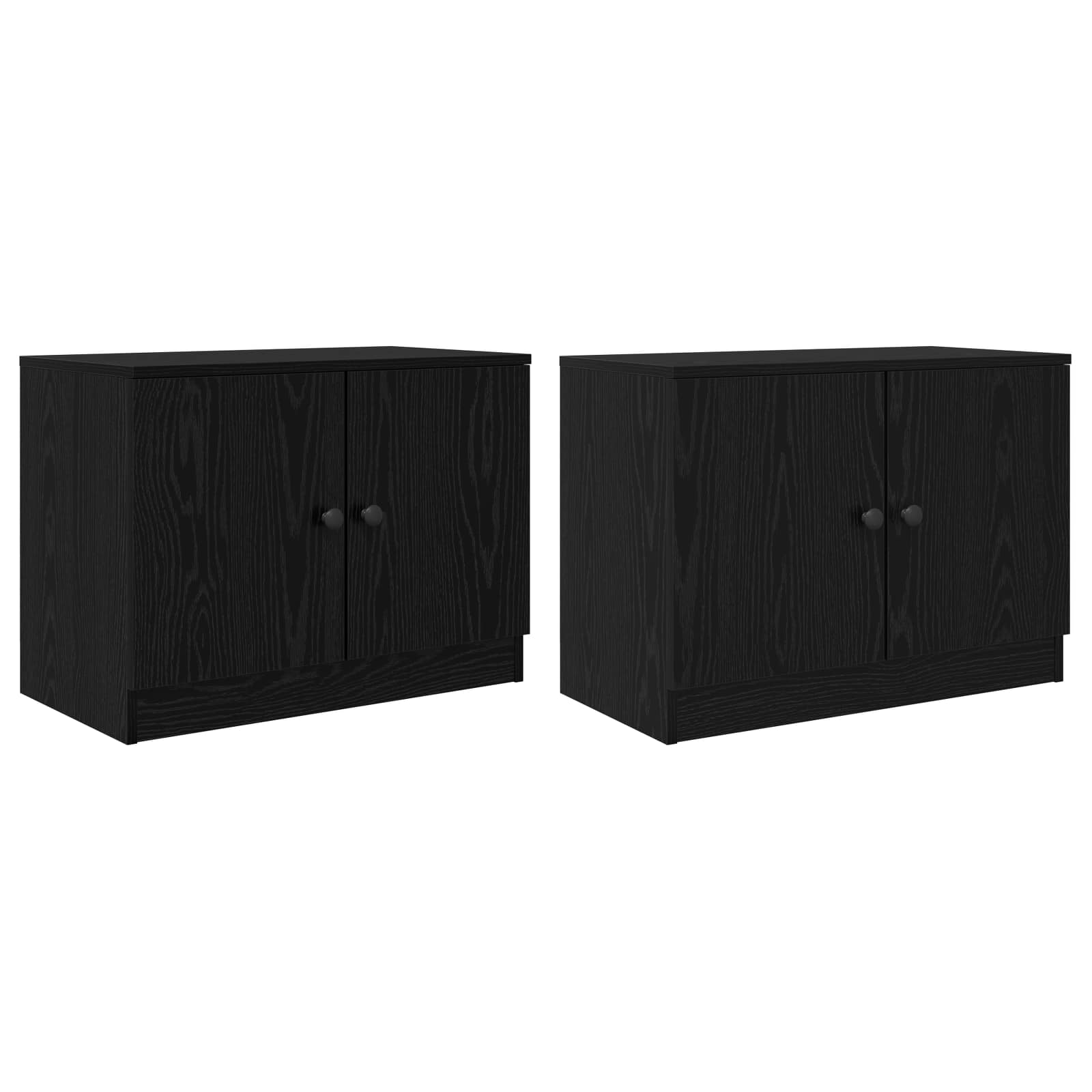 Zásuvka pod postel s úložištěm 2 pcs Černý Dub 66 x 35 x 48 cm - obrázek 3