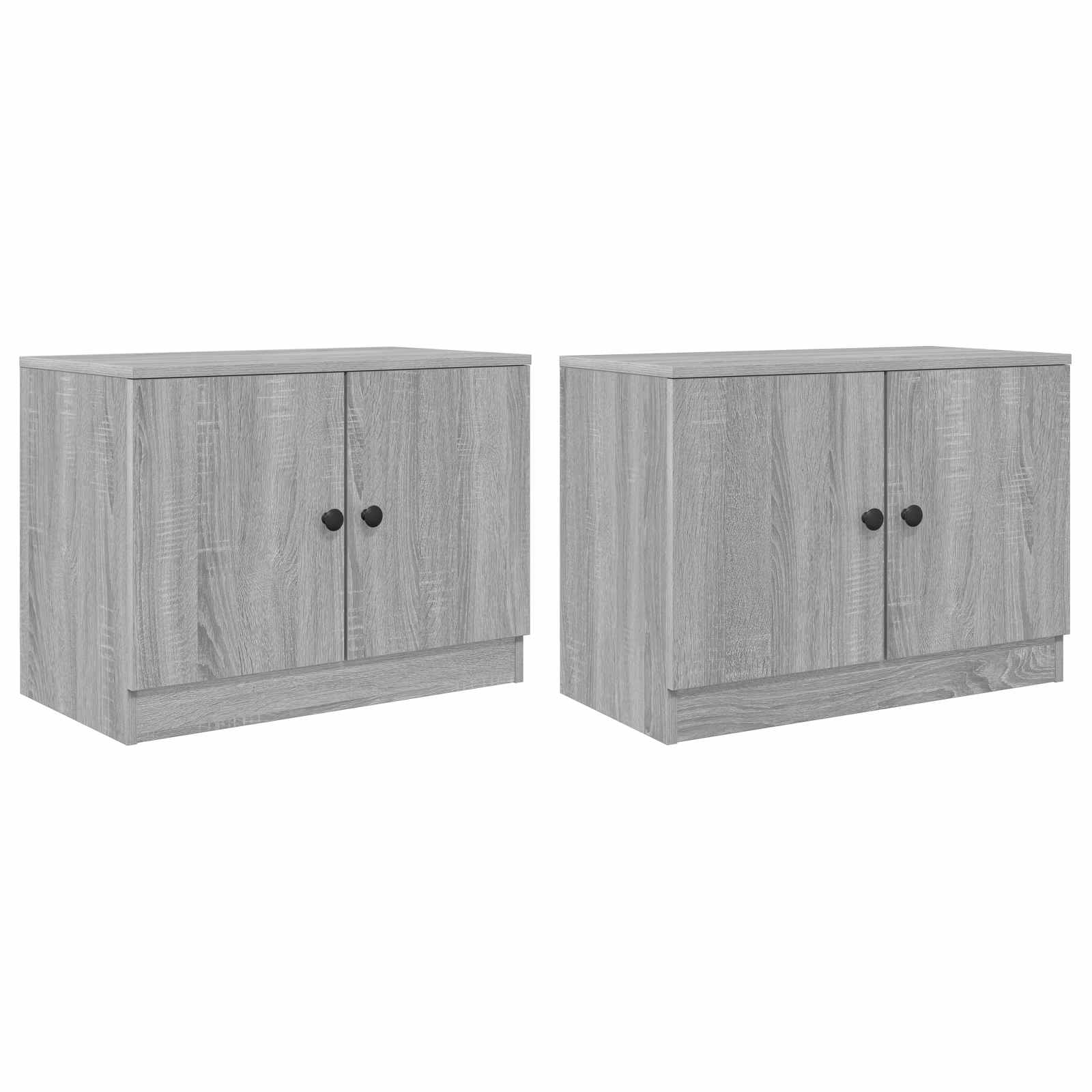 Zásuvka pod postel se dveřmi 2 pcs Šedý Sonoma 66 x 35 x 48 cm - obrázek 3
