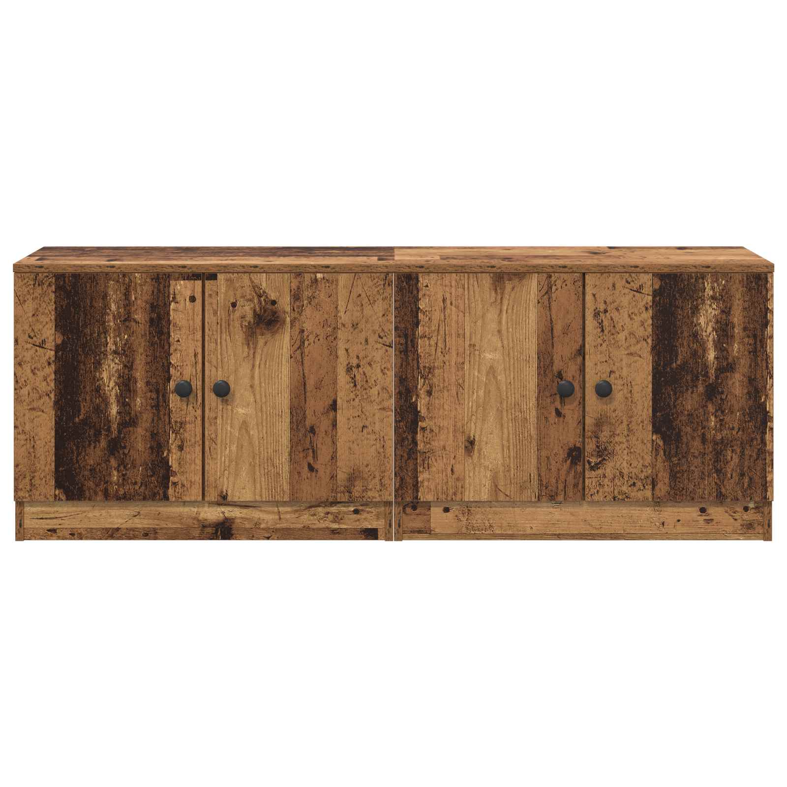 Zásuvka pod postel se dveřmi 2 pcs Staré dřevo 66 x 35 x 48 cm - obrázek 4