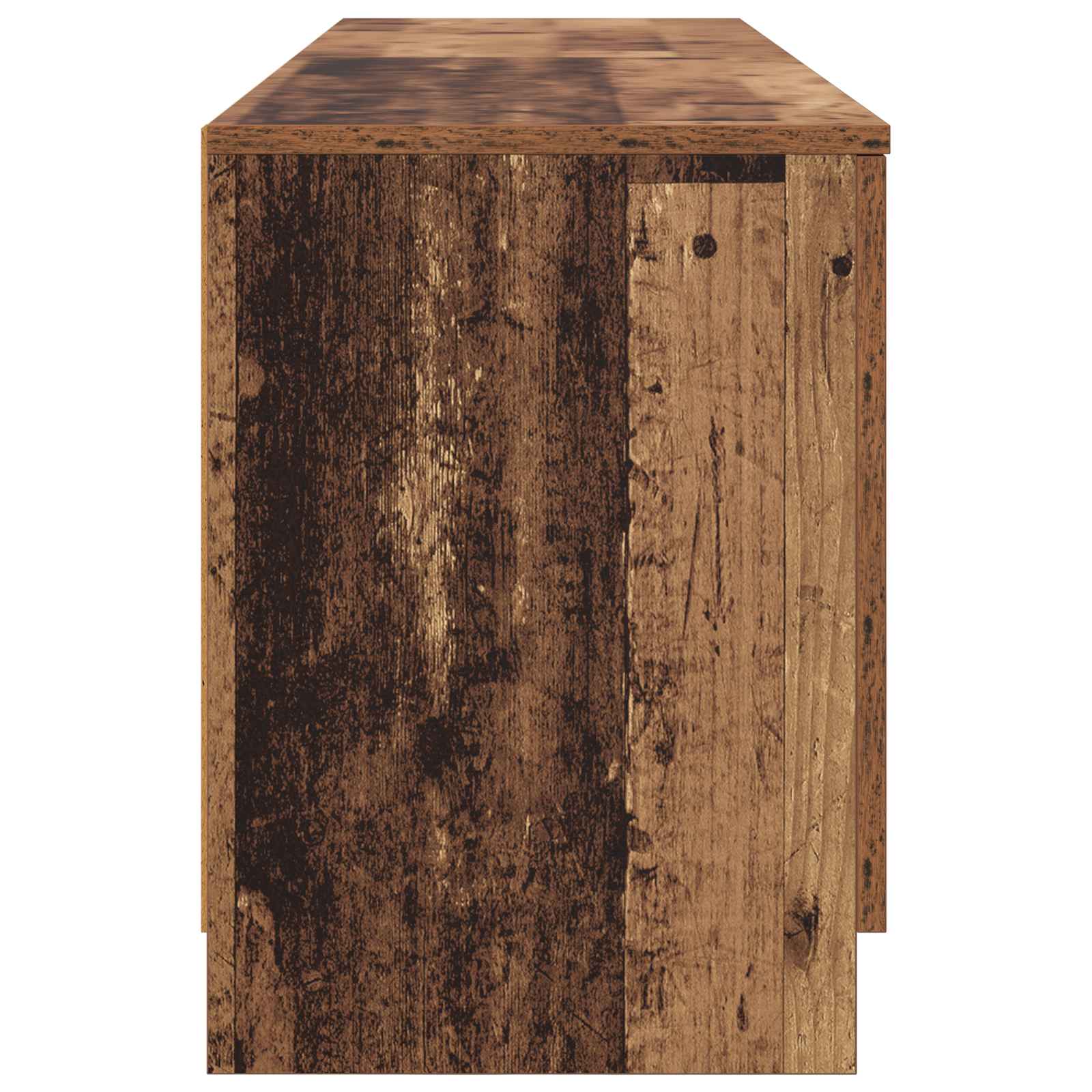 Zásuvka pod postel se dveřmi 2 pcs Staré dřevo 66 x 35 x 48 cm - obrázek 5