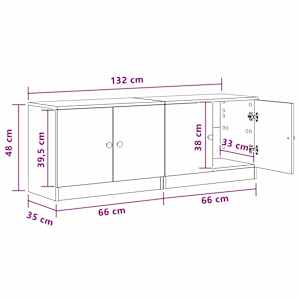Zásuvka pod postel 2 pcs Staré dřevo 66 x 35 x 48 cm - obrázek 9