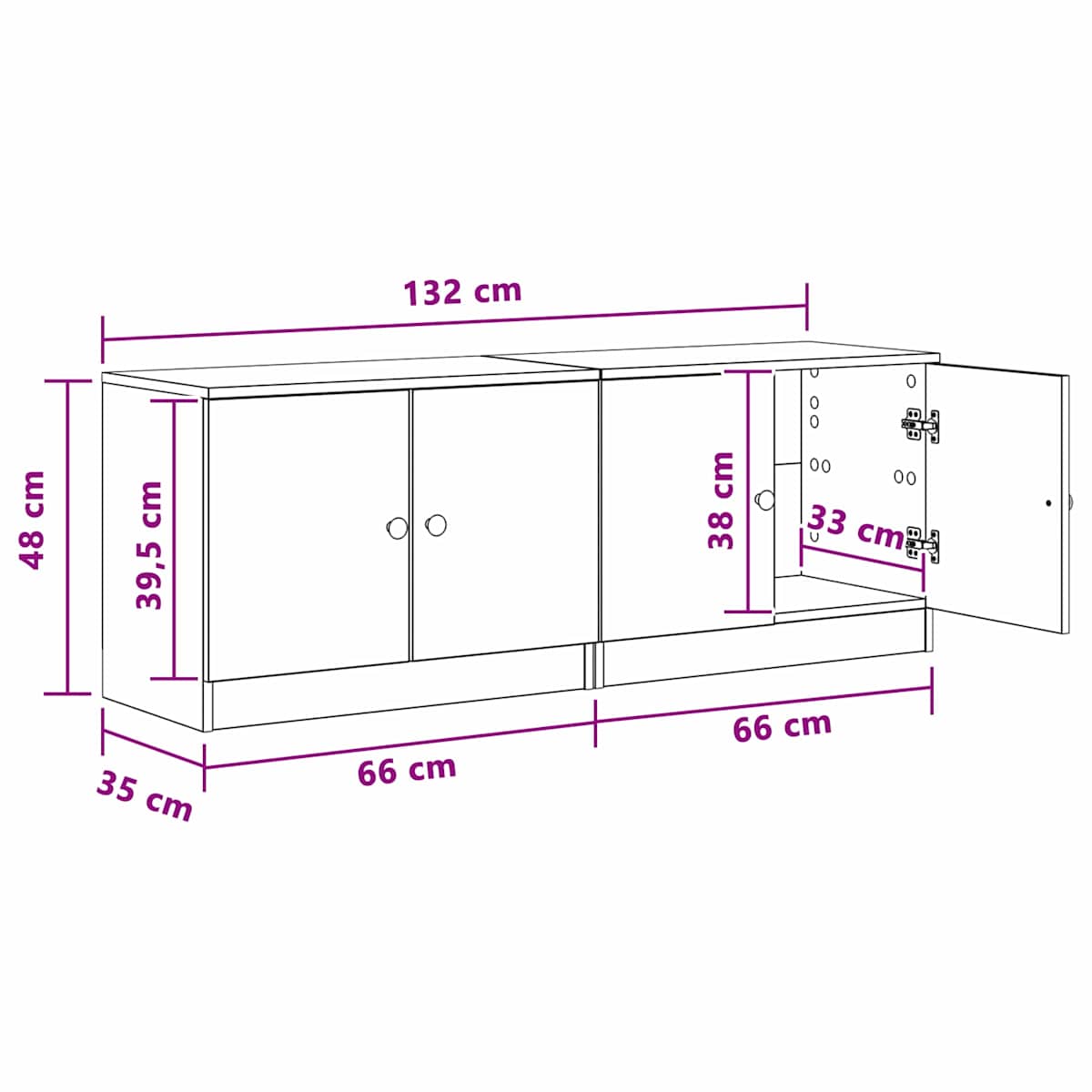 Opbevaringsskab til Køjeseng 2 stk. 66 x 35 x 48 cm - Billede 10