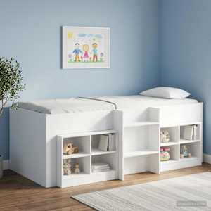 Posteljna omarica 2 pcs Bela 66 x 33 x 48 cm Inženirski les